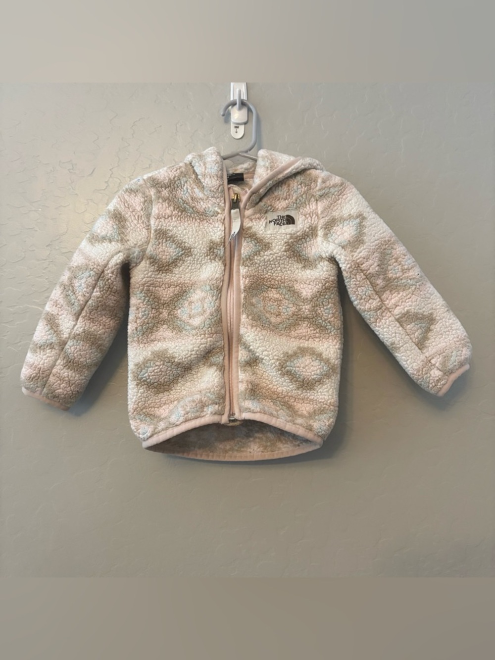 The North Face Campshire bear fleece aztec print infant hoodie 12-18 months